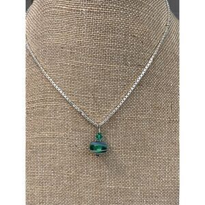 .925 Sterling Silver Necklace with Lampwork Bead #italy #handmade